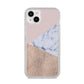 Marble Wood Geometric 7 iPhone 14 Plus Glitter Tough Case Starlight