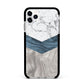 Marble Wood Geometric 8 Apple iPhone 11 Pro Max in Silver with Black Impact Case