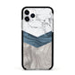 Marble Wood Geometric 8 Apple iPhone 11 Pro in Silver with Black Impact Case