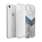 Marble Wood Geometric 8 Apple iPhone XR White 3D Tough Case Expanded view