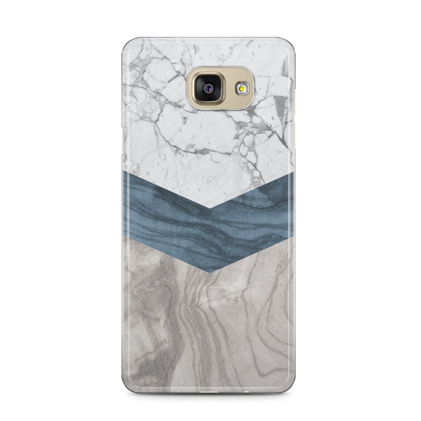 Marble Wood Geometric 8 Samsung Galaxy A5 2016 Case on gold phone