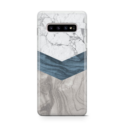 Marble Wood Geometric 8 Samsung Galaxy S10 Case