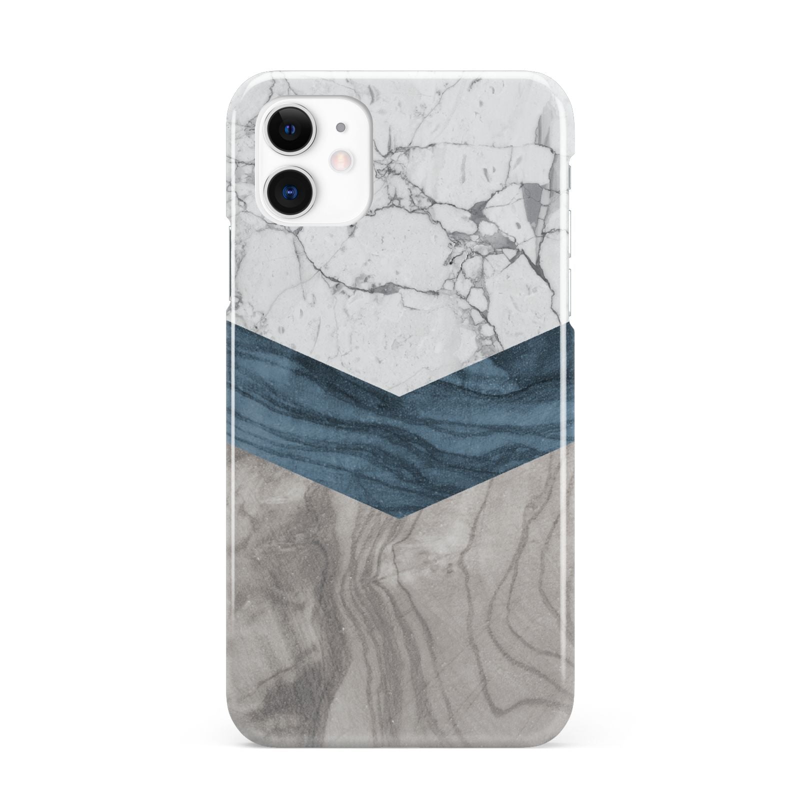 Marble Wood Geometric 8 iPhone 11 3D Snap Case