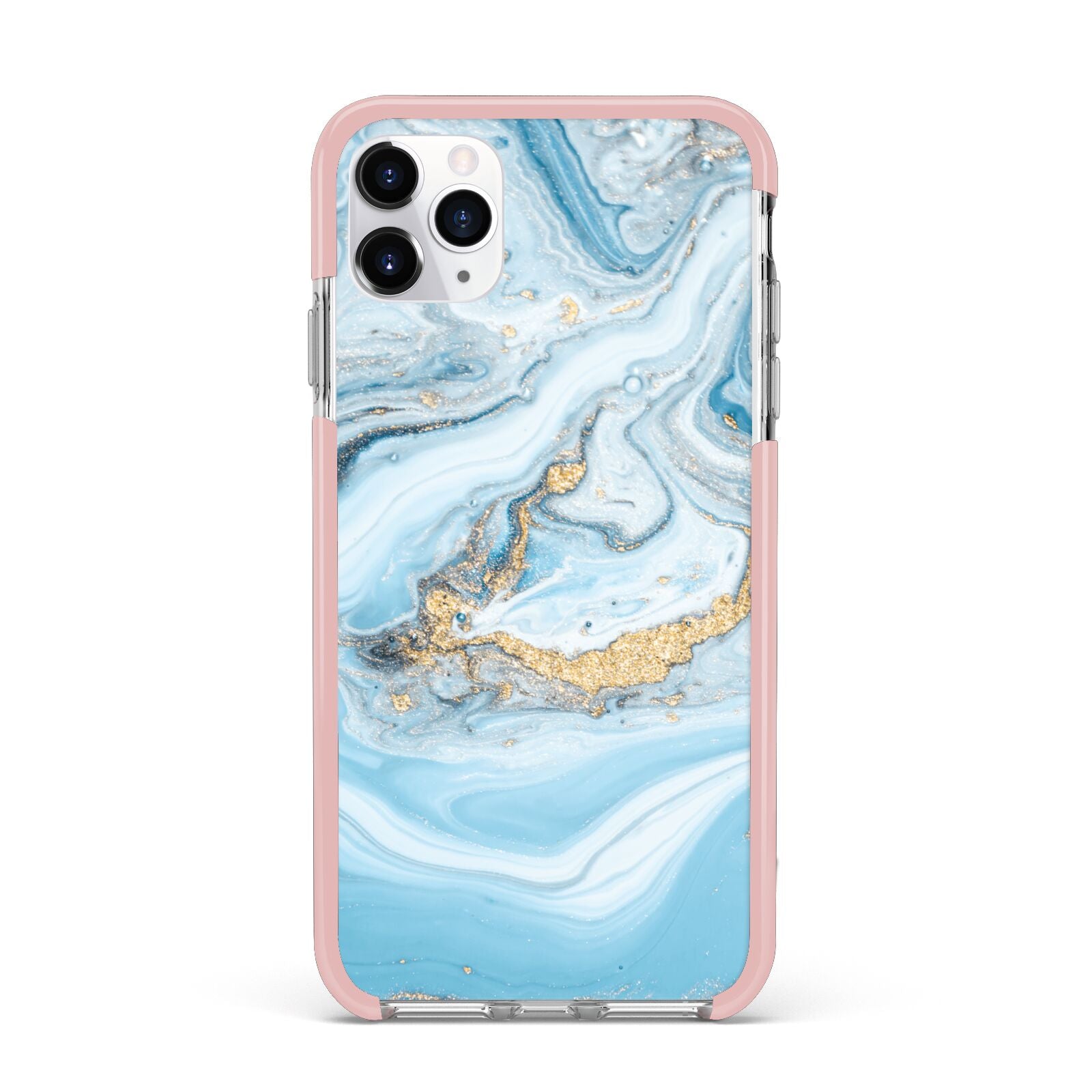 Marble iPhone 11 Pro Max Impact Pink Edge Case