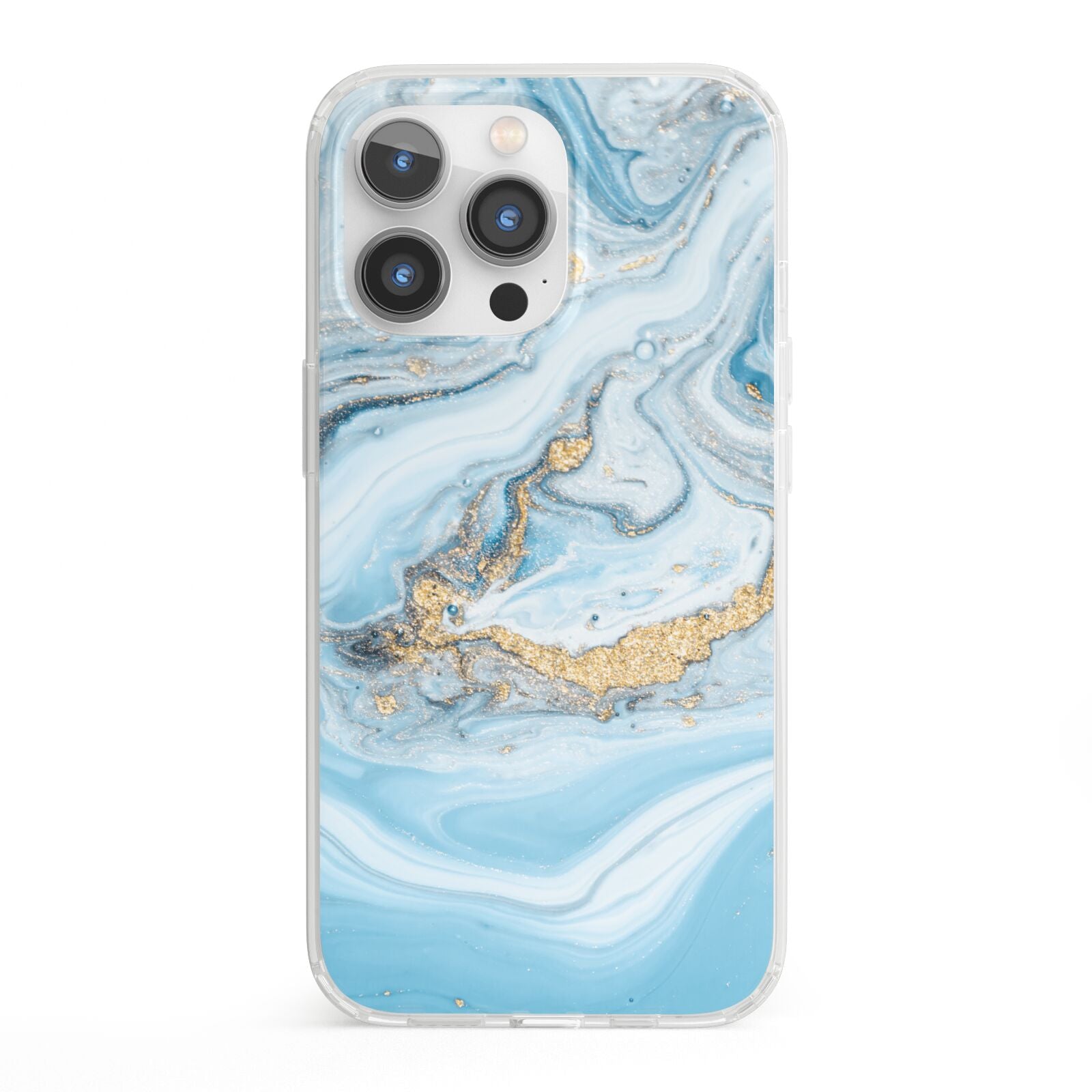 Marble iPhone 13 Pro Clear Bumper Case