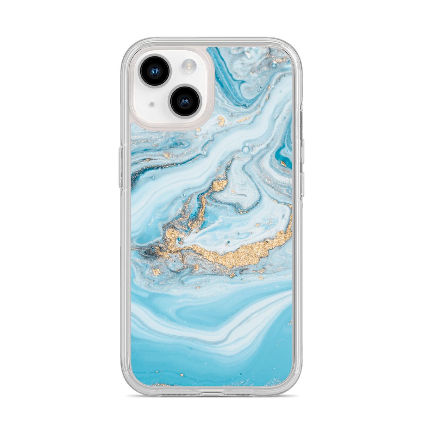 Marble iPhone 14 Clear Tough Case Starlight