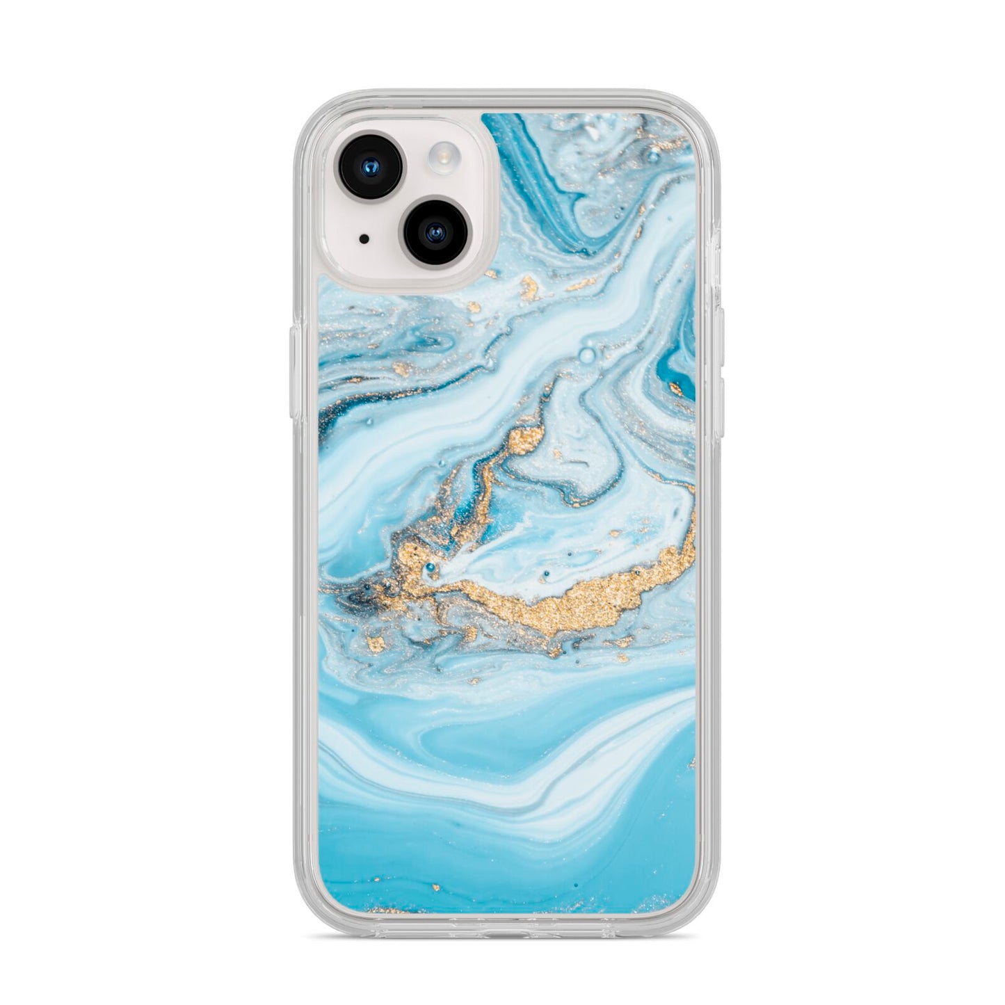 Marble iPhone 14 Plus Clear Tough Case Starlight