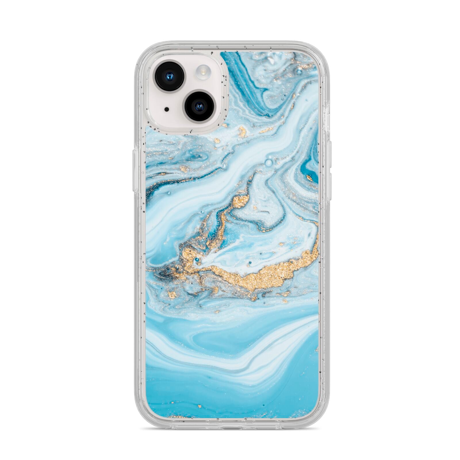 Marble iPhone 14 Plus Glitter Tough Case Starlight
