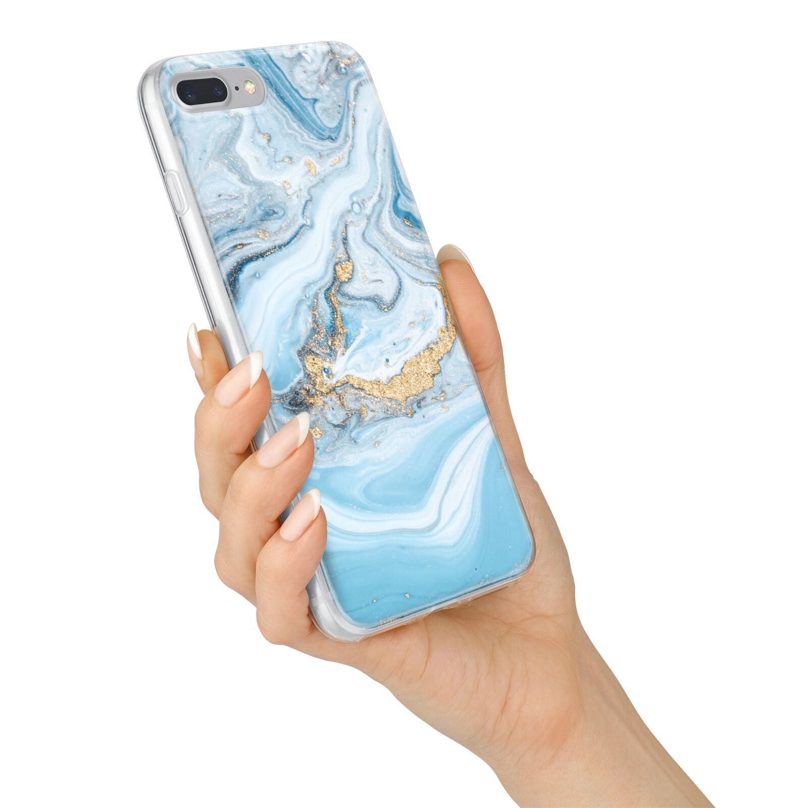 Marble iPhone 7 Plus Bumper Case on Silver iPhone Alternative Image