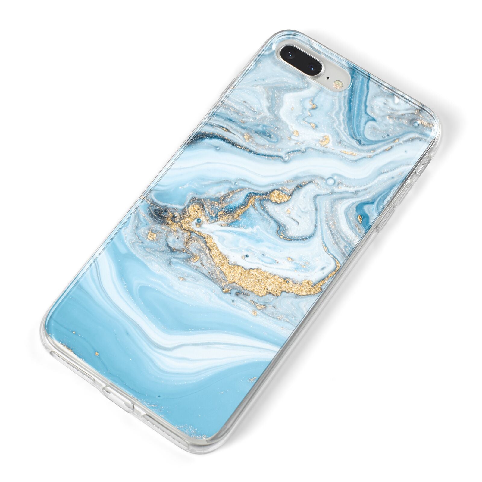 Marble iPhone 8 Plus Bumper Case on Silver iPhone Alternative Image