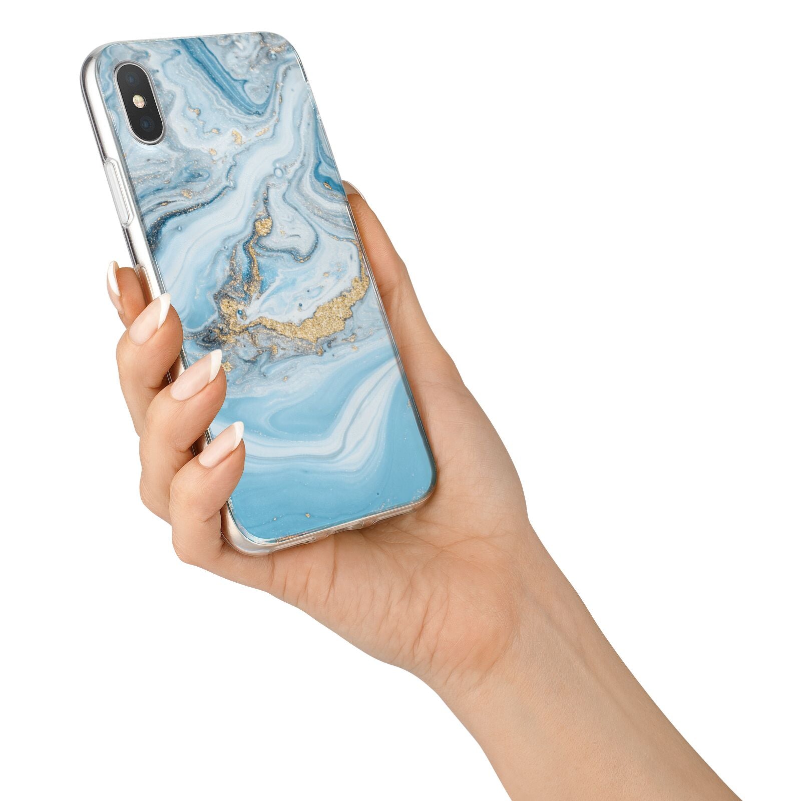 Marble iPhone X Bumper Case on Silver iPhone Alternative Image 2