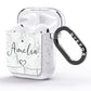 Marble with Custom Name AirPods Glitter Case Side Image