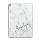 Marble with Custom Name Apple iPad Grey Case