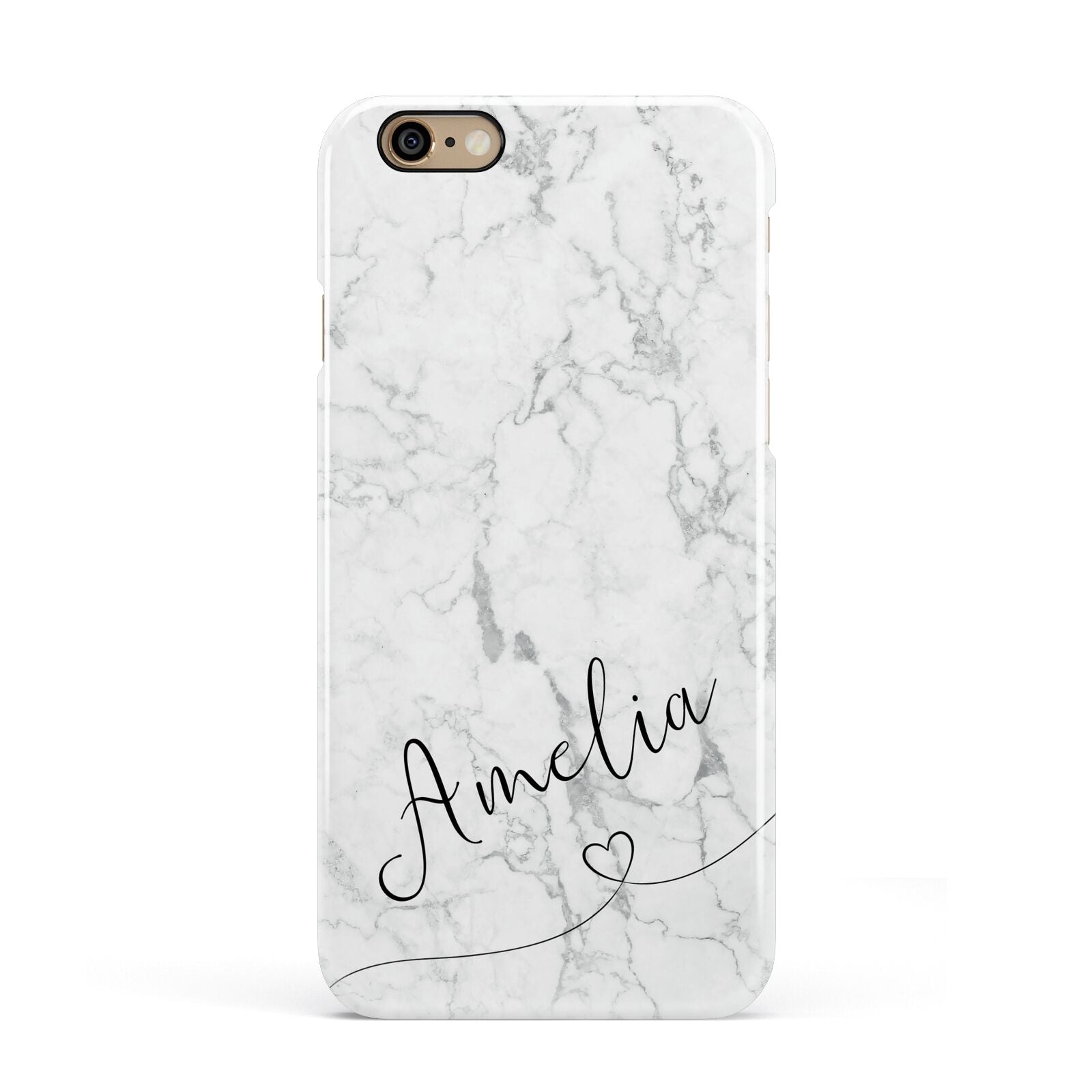 Marble with Custom Name Apple iPhone 6 3D Snap Case