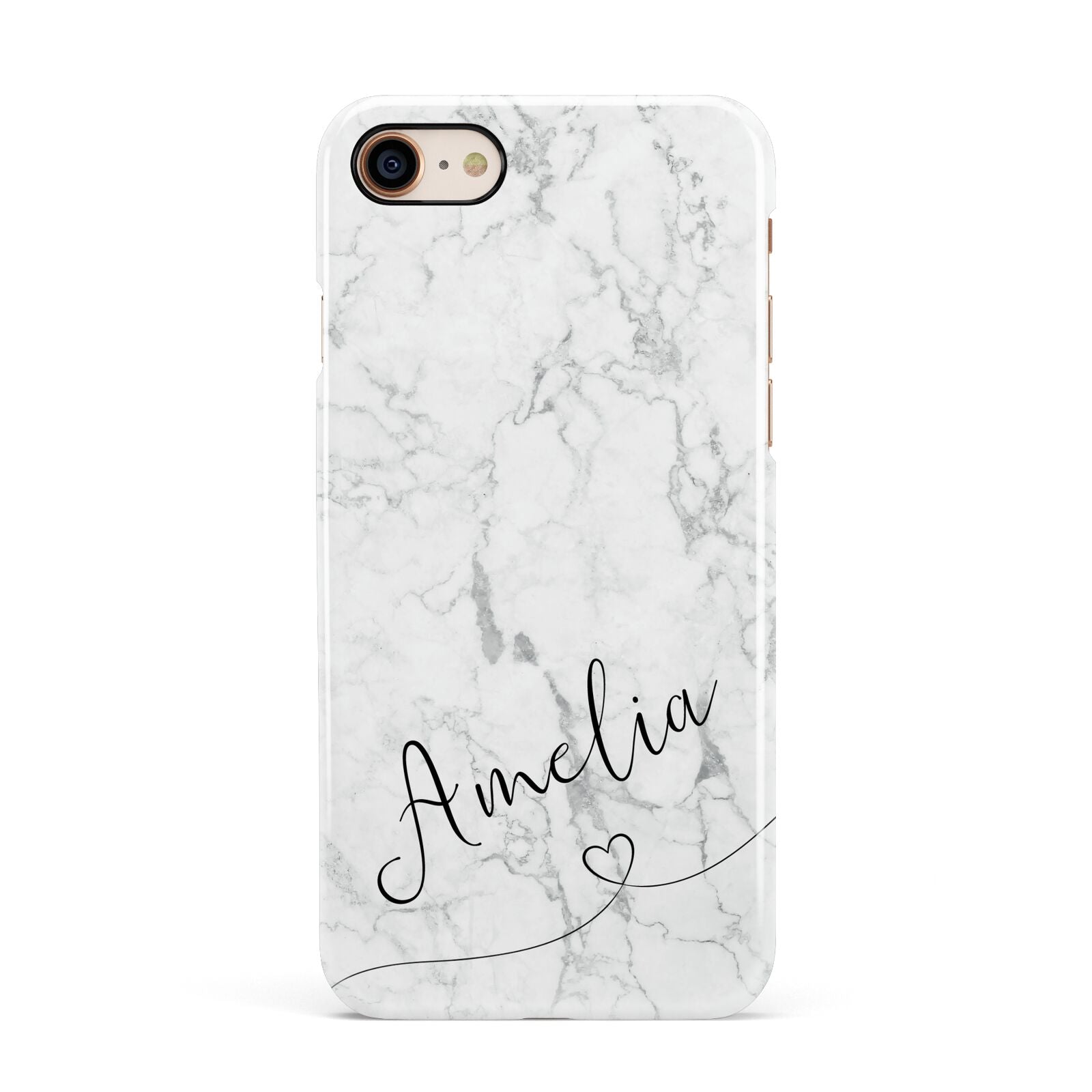 Marble with Custom Name Apple iPhone 7 8 3D Snap Case