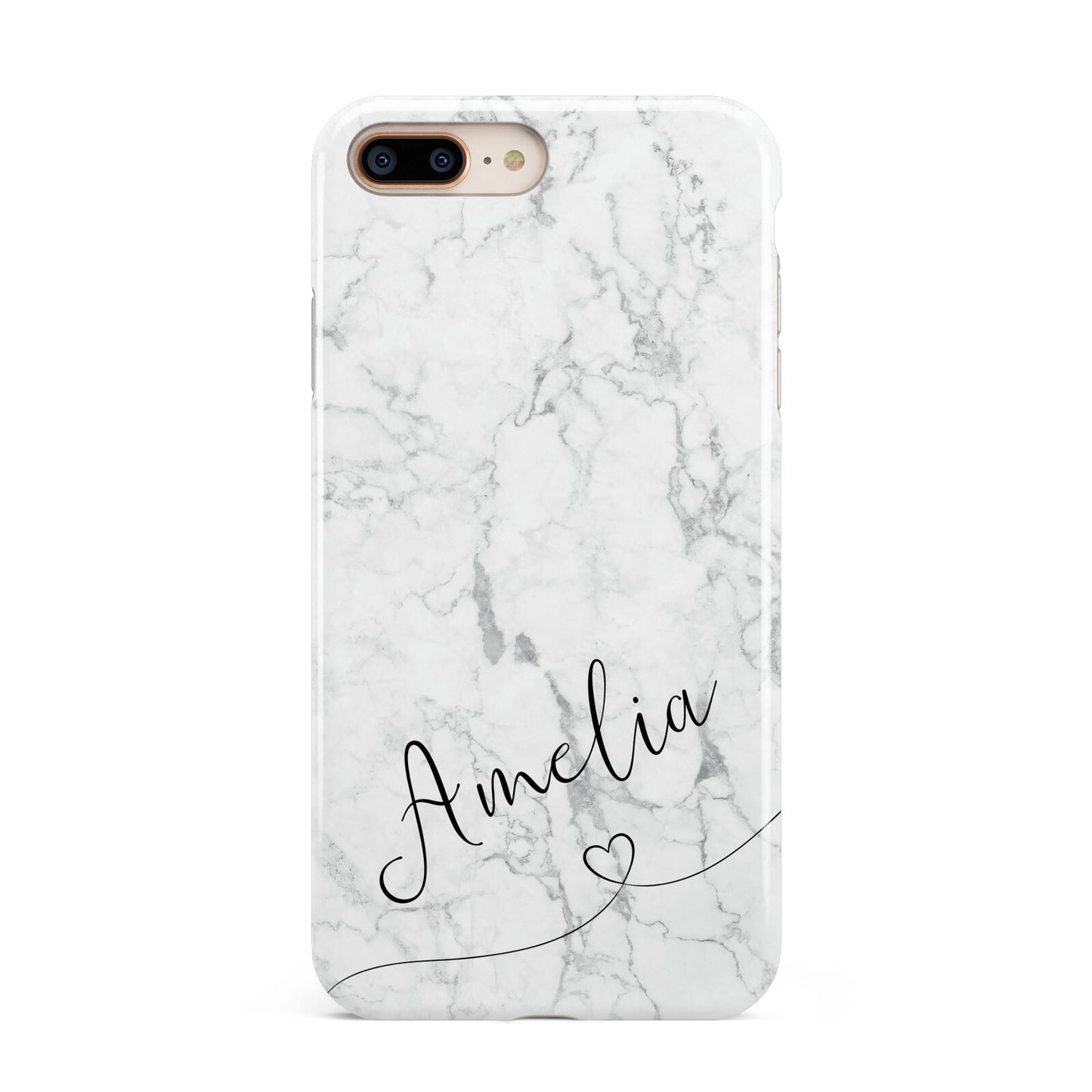 Marble with Custom Name Apple iPhone 7 8 Plus 3D Tough Case