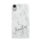 Marble with Custom Name Apple iPhone XR White 3D Snap Case