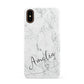 Marble with Custom Name Apple iPhone XS 3D Snap Case