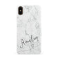 Marble with Custom Name Apple iPhone Xs Max 3D Snap Case
