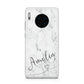 Marble with Custom Name Huawei Mate 30