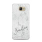 Marble with Custom Name Samsung Galaxy A5 2016 Case on gold phone