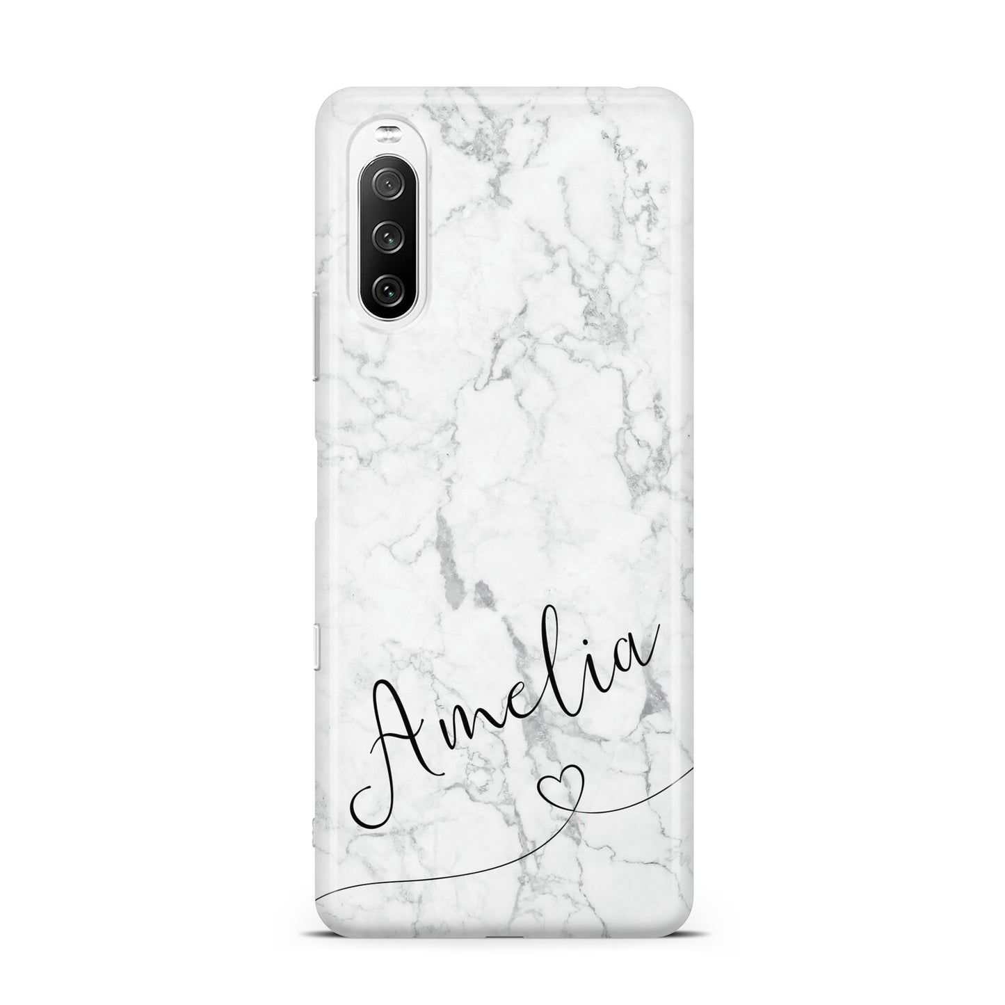 Marble with Custom Name Sony Xperia 10 III Case