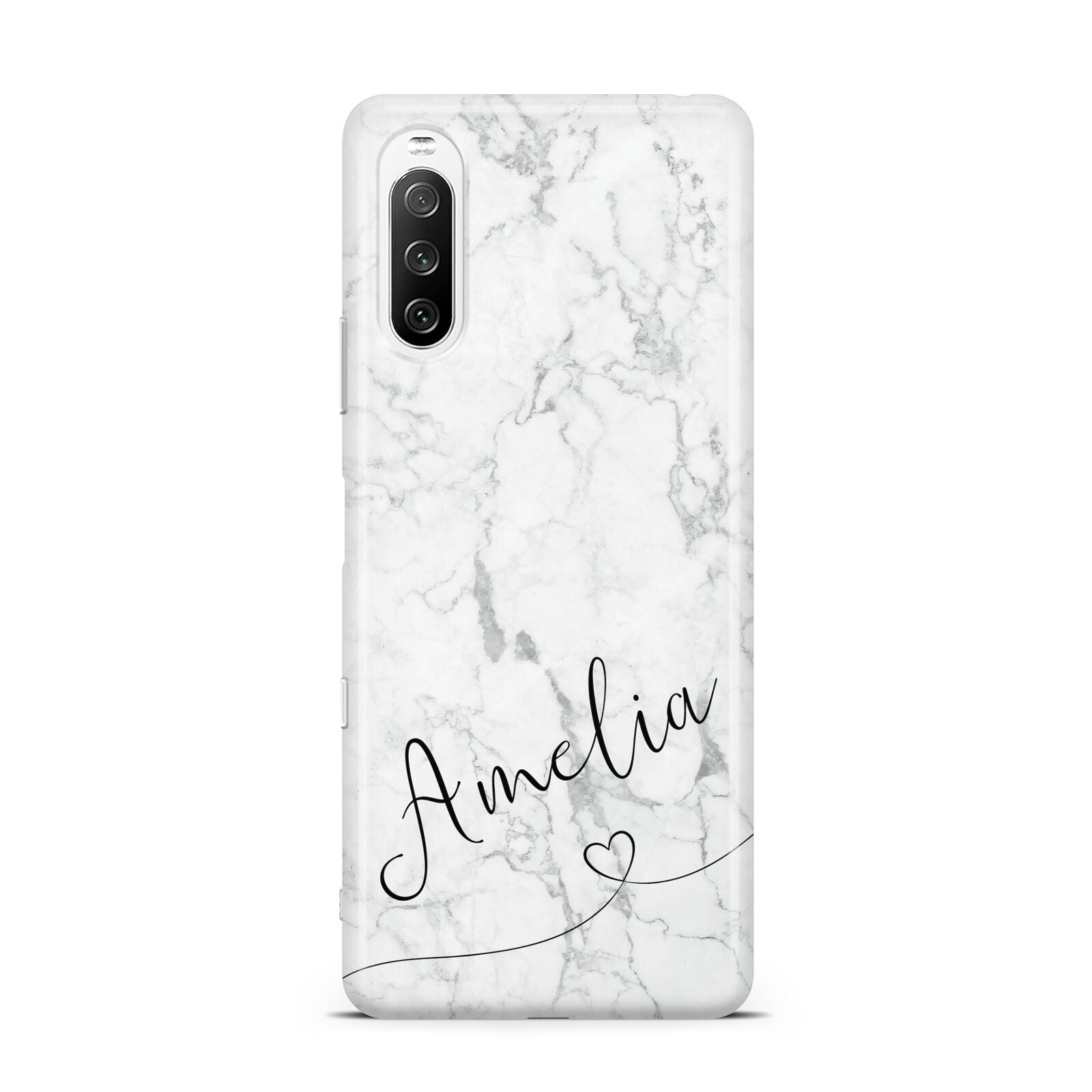 Marble with Custom Name Sony Xperia 10 III Case