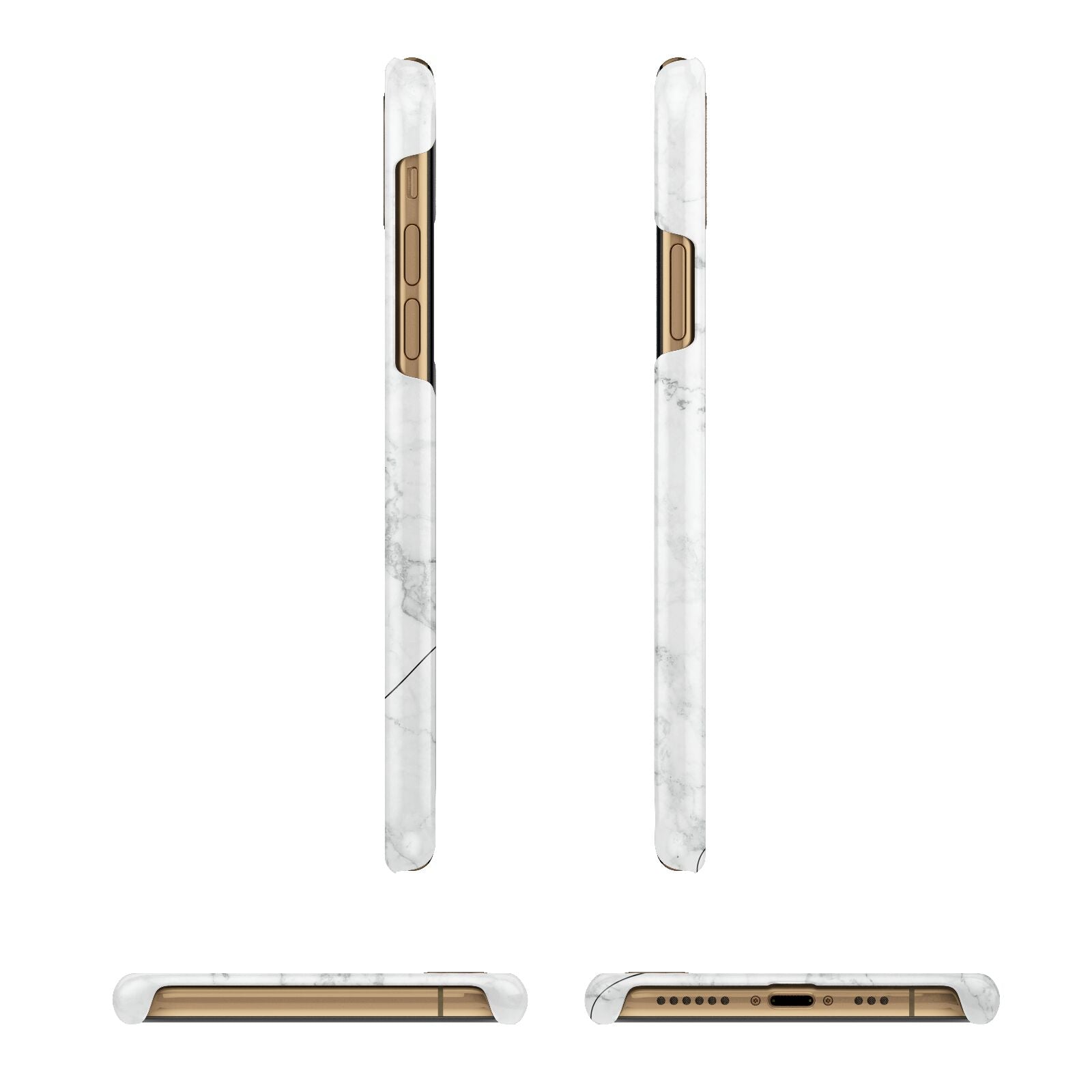 Marble with Custom Name iPhone 11 3D Snap Case Angle Images