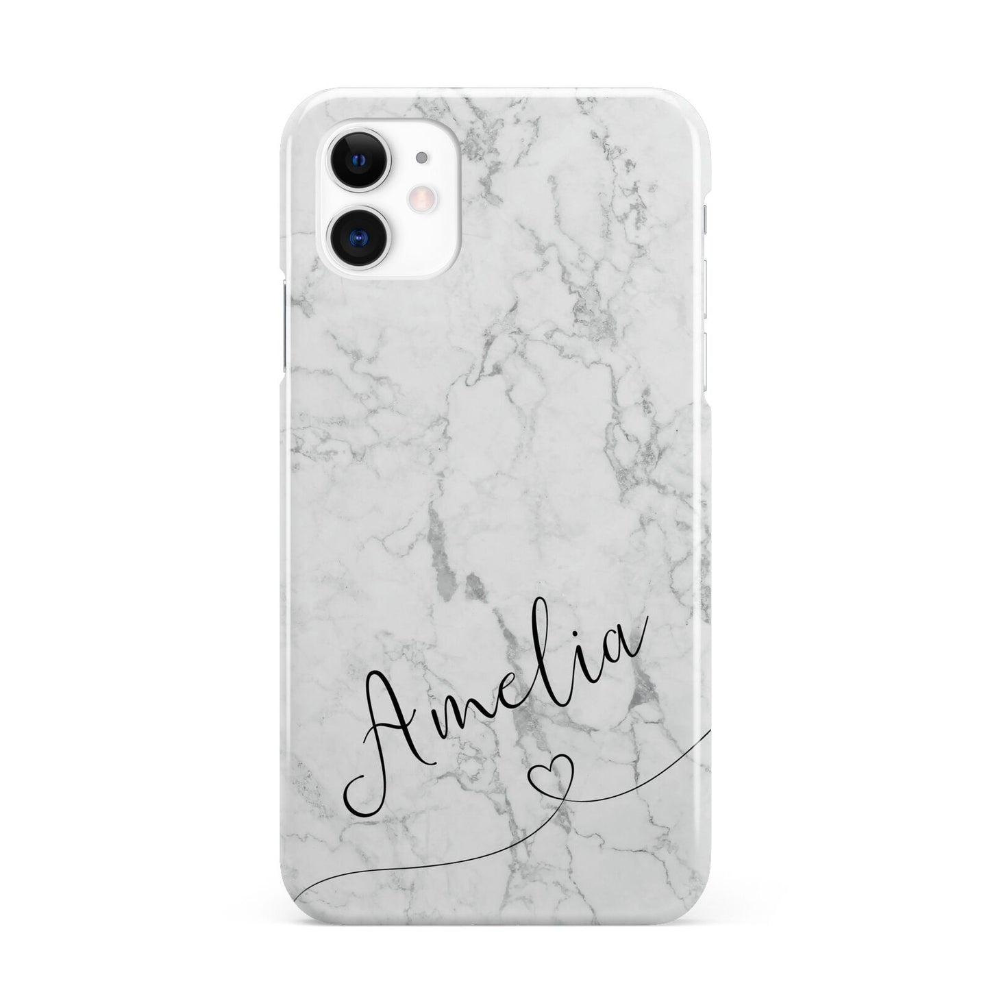 Marble with Custom Name iPhone 11 3D Snap Case