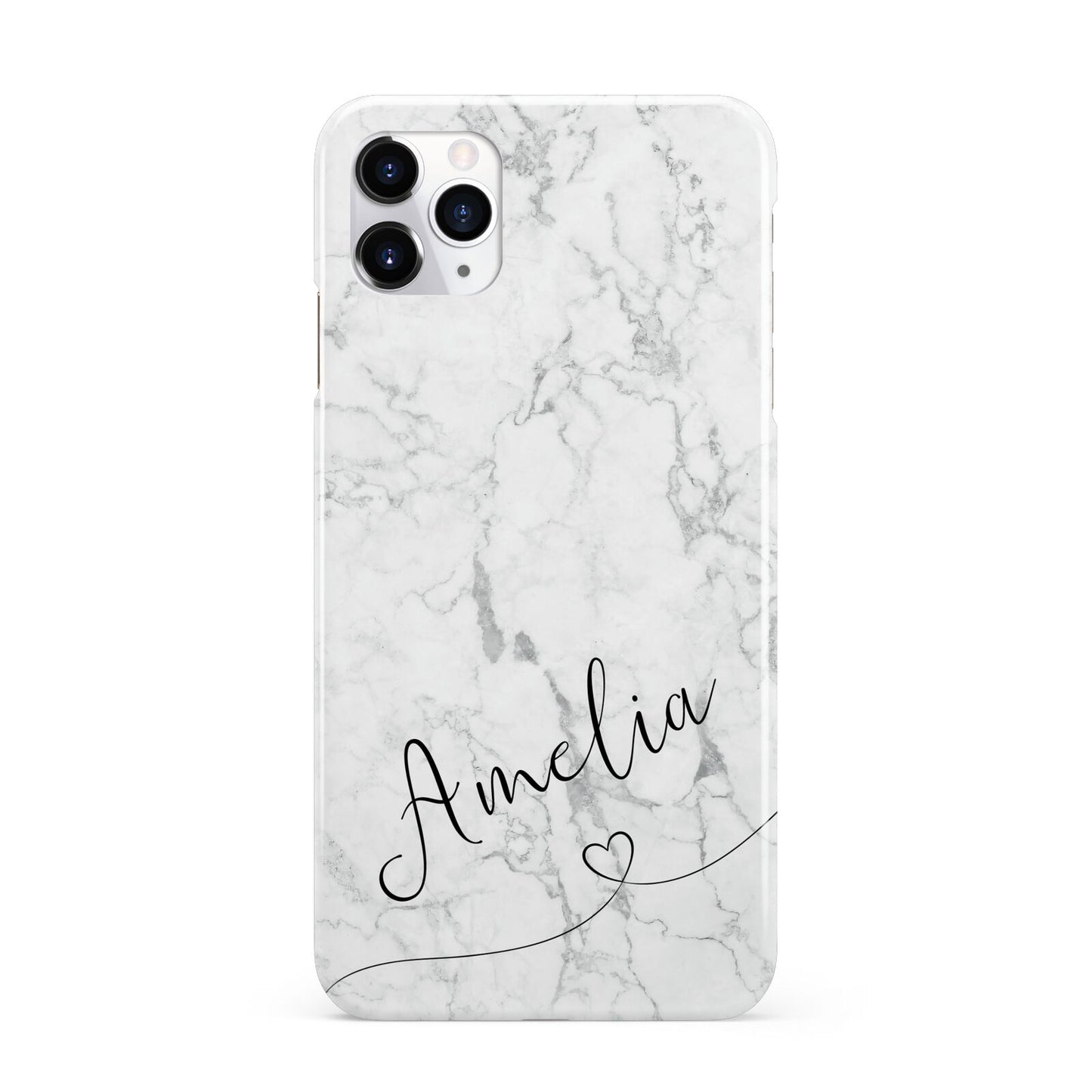Marble with Custom Name iPhone 11 Pro Max 3D Snap Case