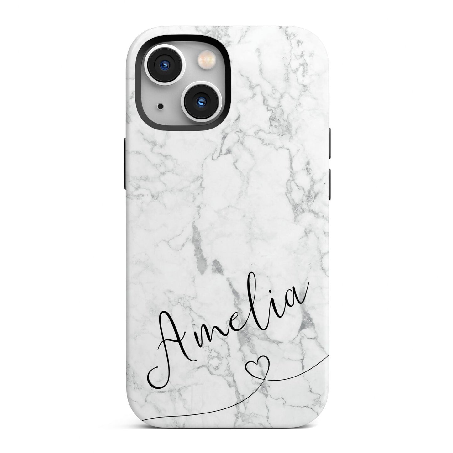 Marble with Custom Name iPhone 13 Mini Full Wrap 3D Tough Case