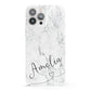 Marble with Custom Name iPhone 13 Pro Max Full Wrap 3D Snap Case