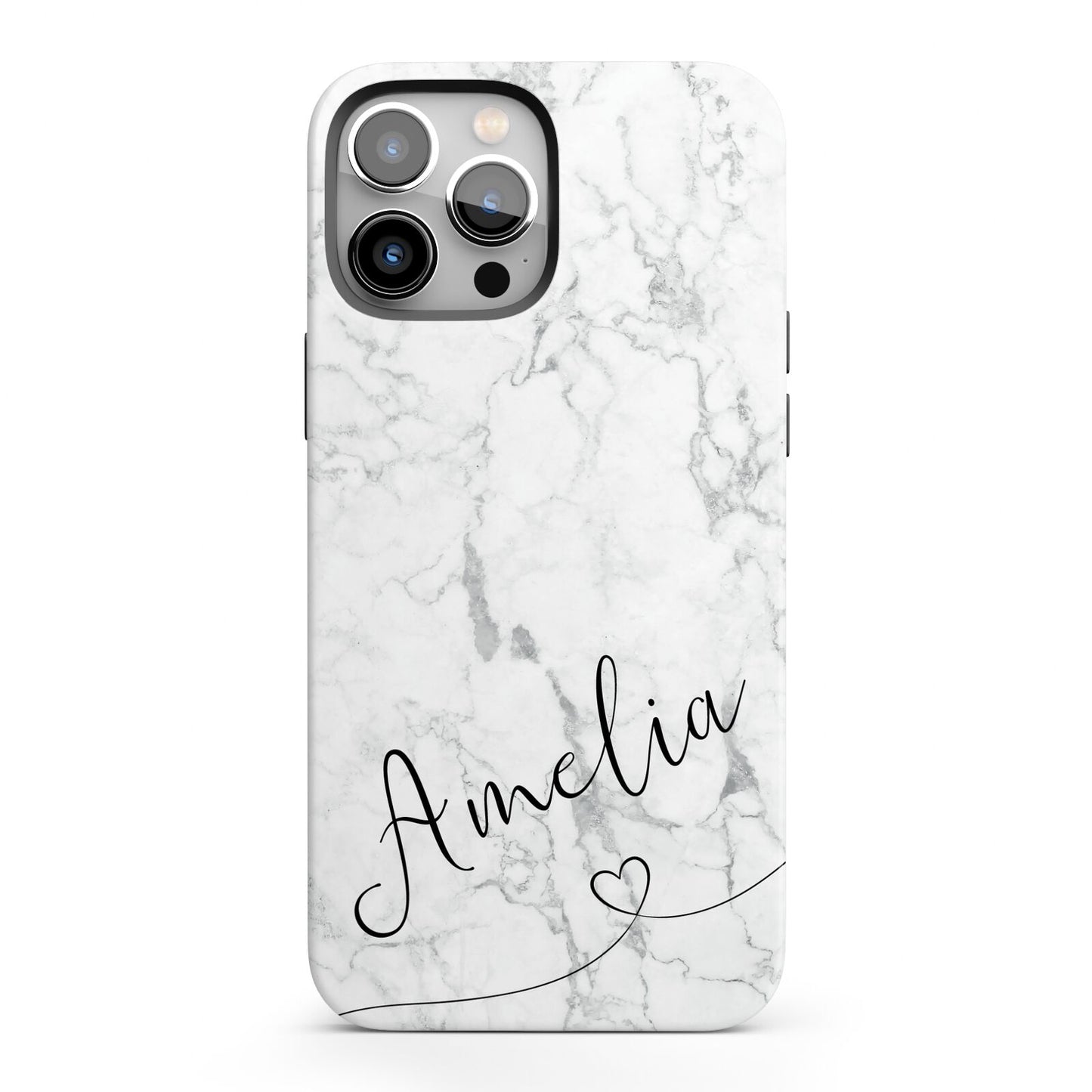 Marble with Custom Name iPhone 13 Pro Max Full Wrap 3D Tough Case