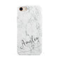 Marble with Custom Name iPhone 8 3D Tough Case on Gold Phone
