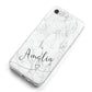 Marble with Custom Name iPhone 8 Bumper Case on Silver iPhone Alternative Image