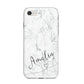Marble with Custom Name iPhone 8 Bumper Case on Silver iPhone