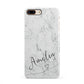Marble with Custom Name iPhone 8 Plus 3D Snap Case on Gold Phone