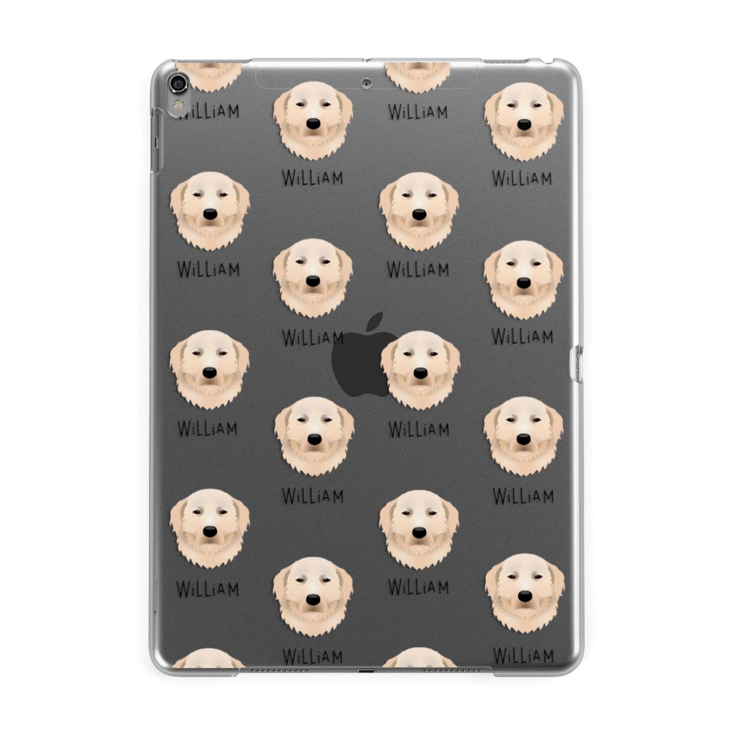 Maremma Sheepdog Icon with Name Apple iPad Grey Case