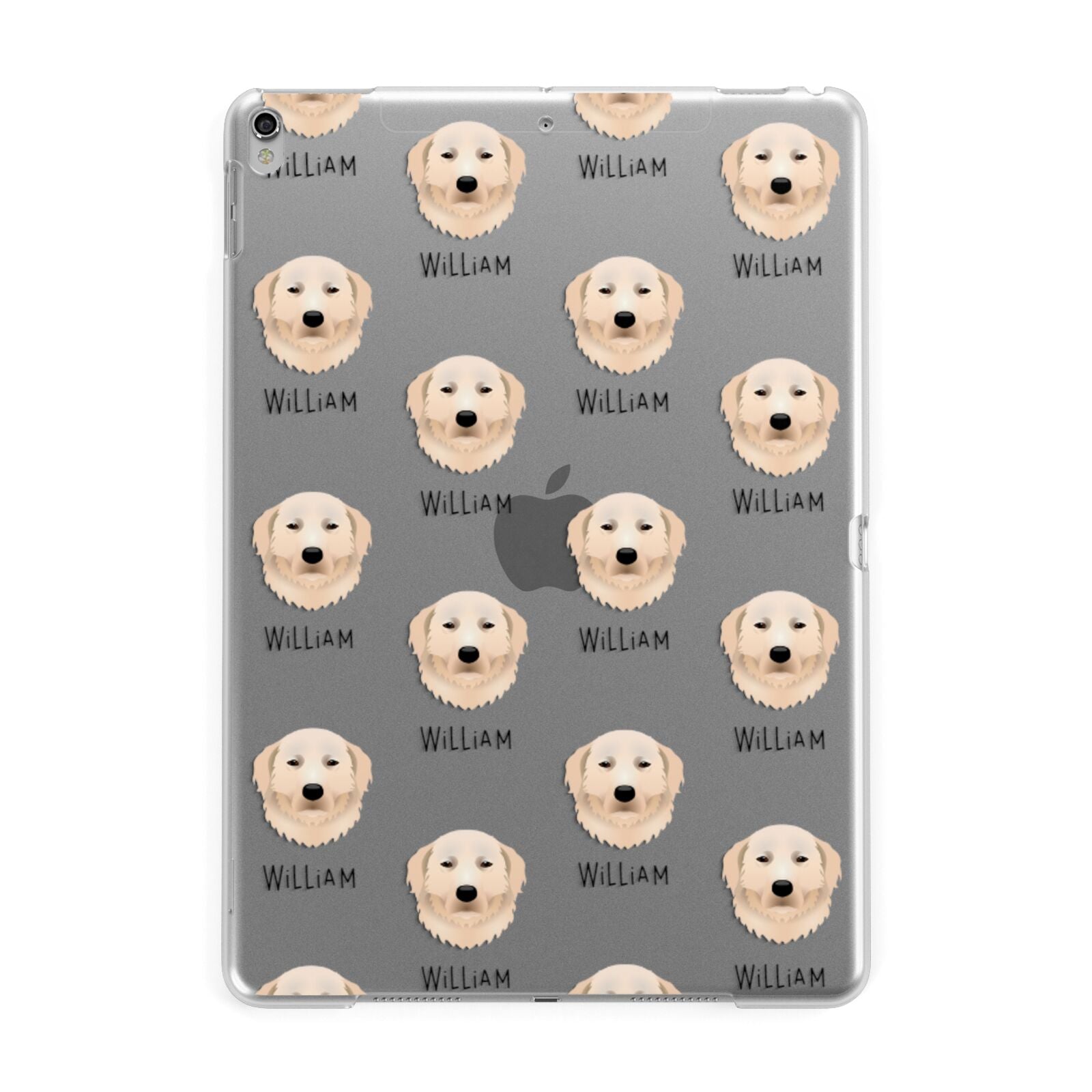 Maremma Sheepdog Icon with Name Apple iPad Silver Case