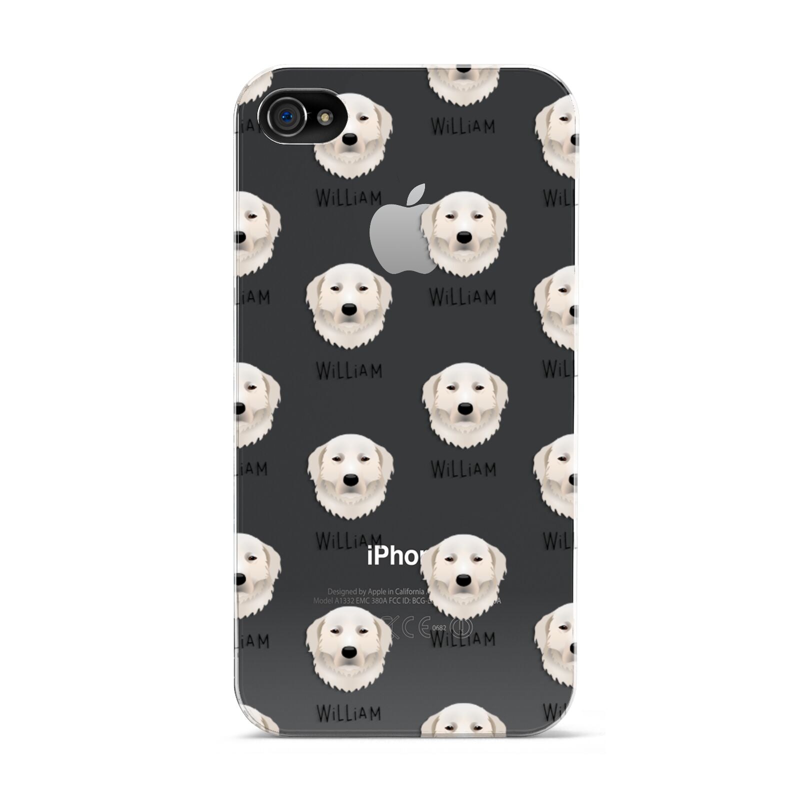 Maremma Sheepdog Icon with Name Apple iPhone 4s Case
