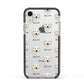 Maremma Sheepdog Icon with Name Apple iPhone XR Impact Case Black Edge on Silver Phone