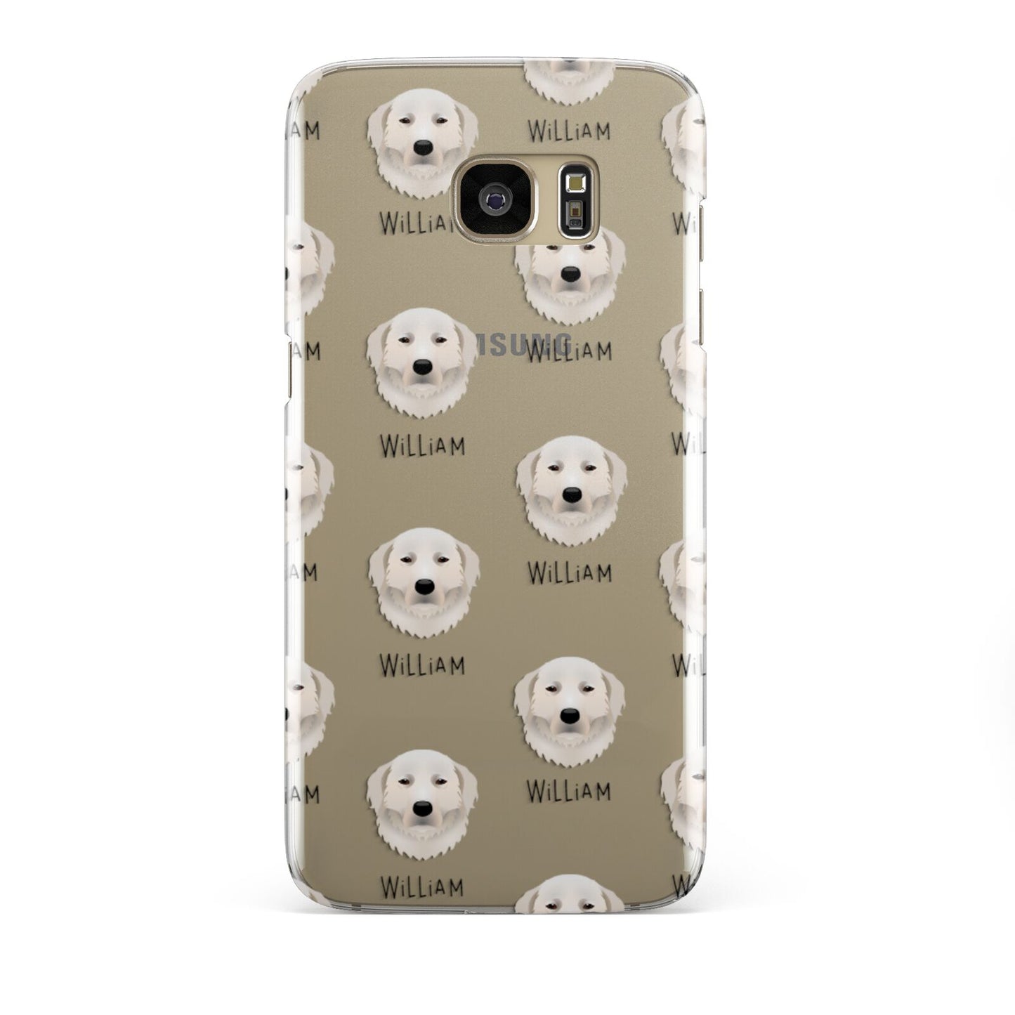 Maremma Sheepdog Icon with Name Samsung Galaxy S7 Edge Case