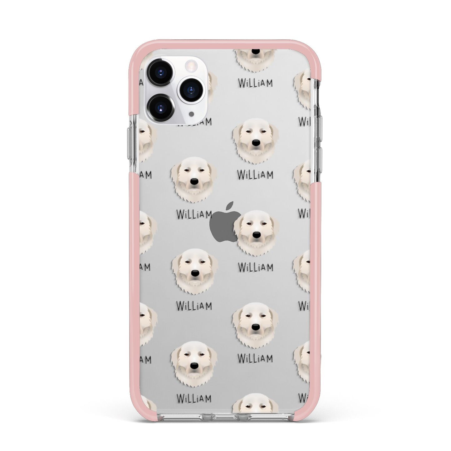 Maremma Sheepdog Icon with Name iPhone 11 Pro Max Impact Pink Edge Case