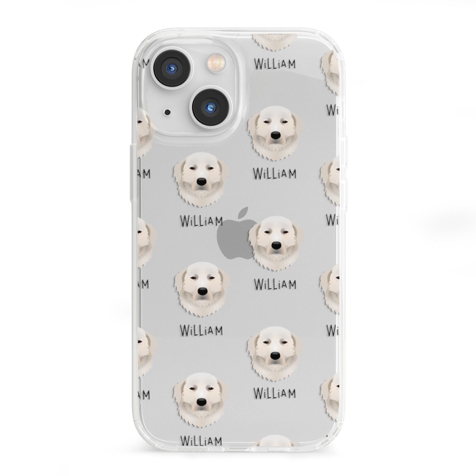 Maremma Sheepdog Icon with Name iPhone 13 Mini Clear Bumper Case