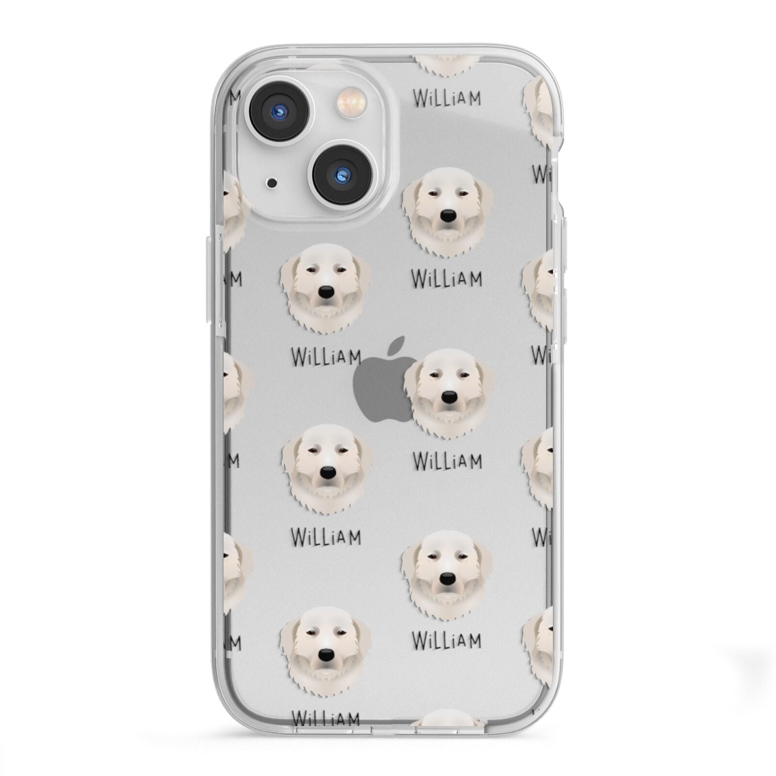 Maremma Sheepdog Icon with Name iPhone 13 Mini TPU Impact Case with White Edges