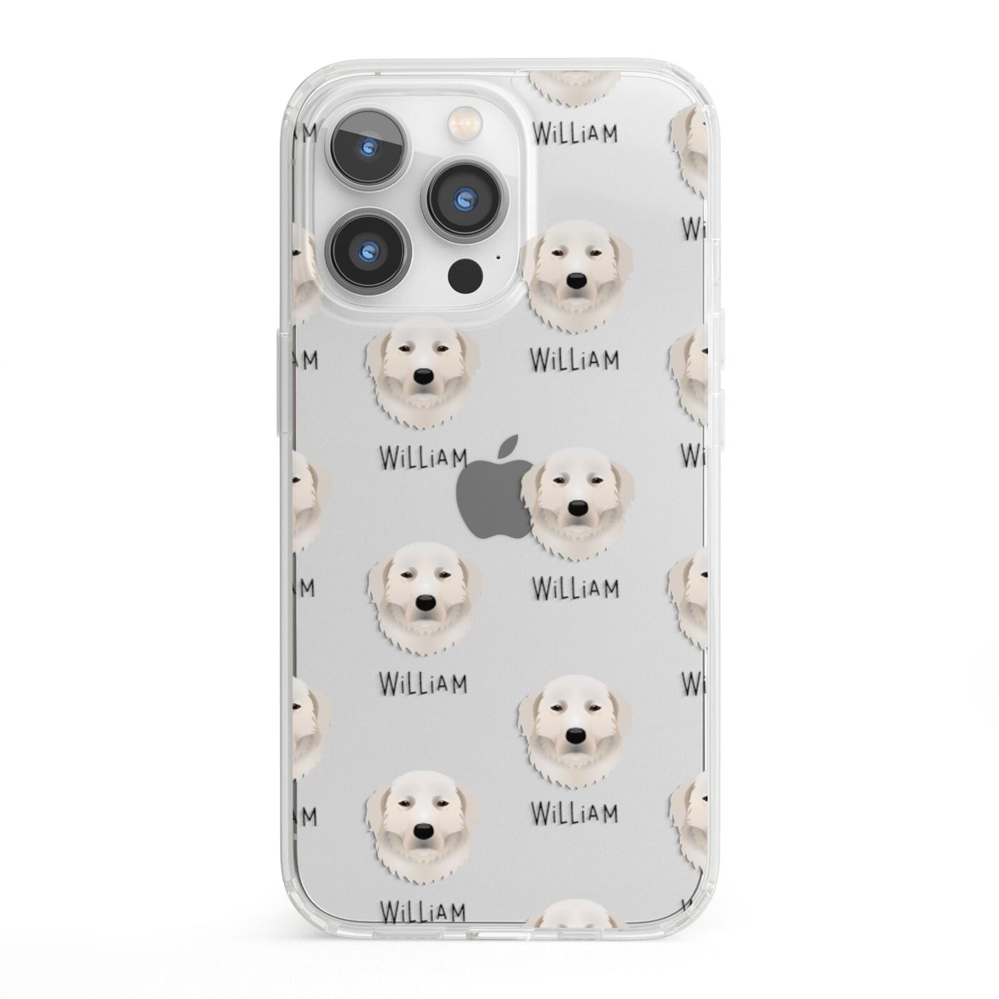 Maremma Sheepdog Icon with Name iPhone 13 Pro Clear Bumper Case