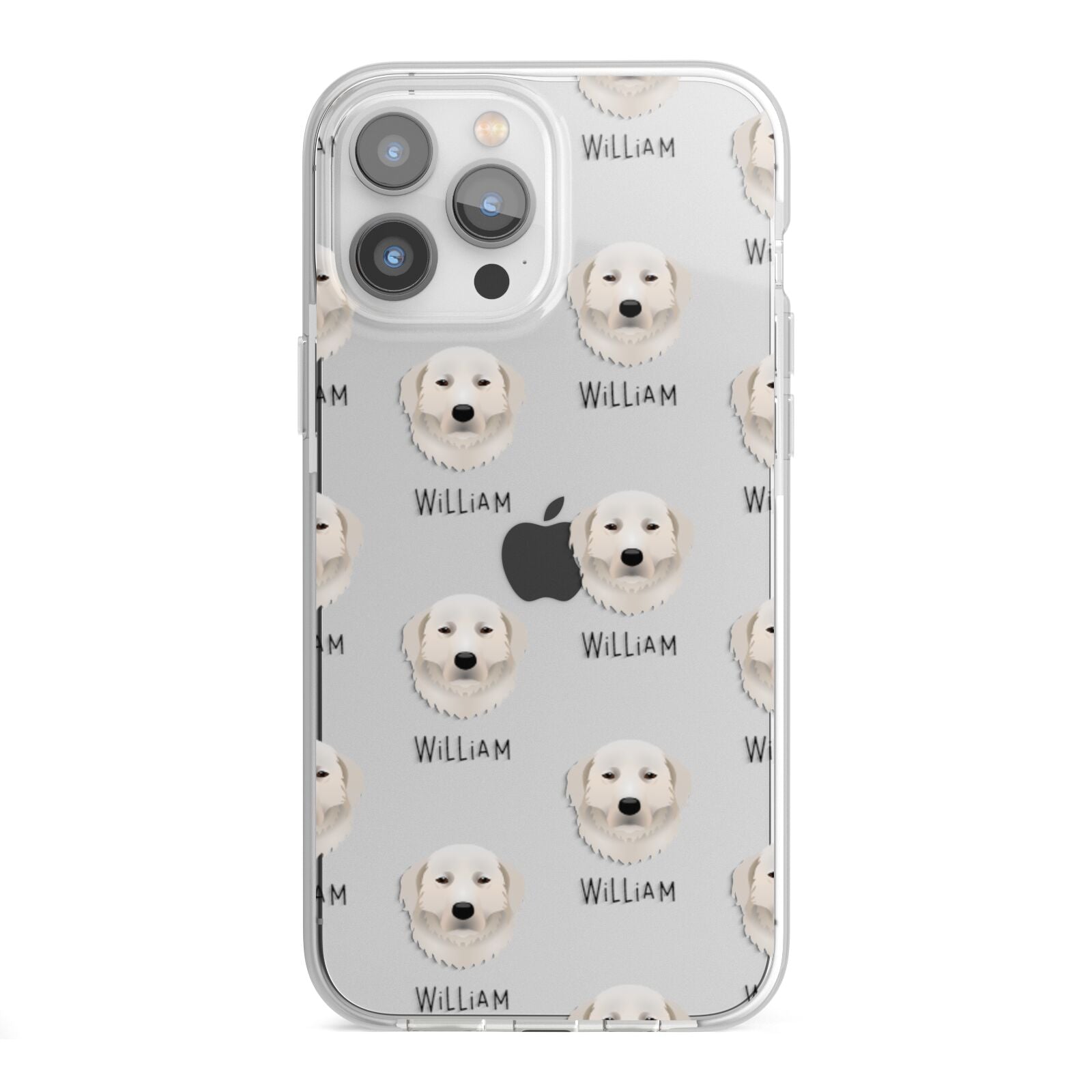 Maremma Sheepdog Icon with Name iPhone 13 Pro Max TPU Impact Case with White Edges