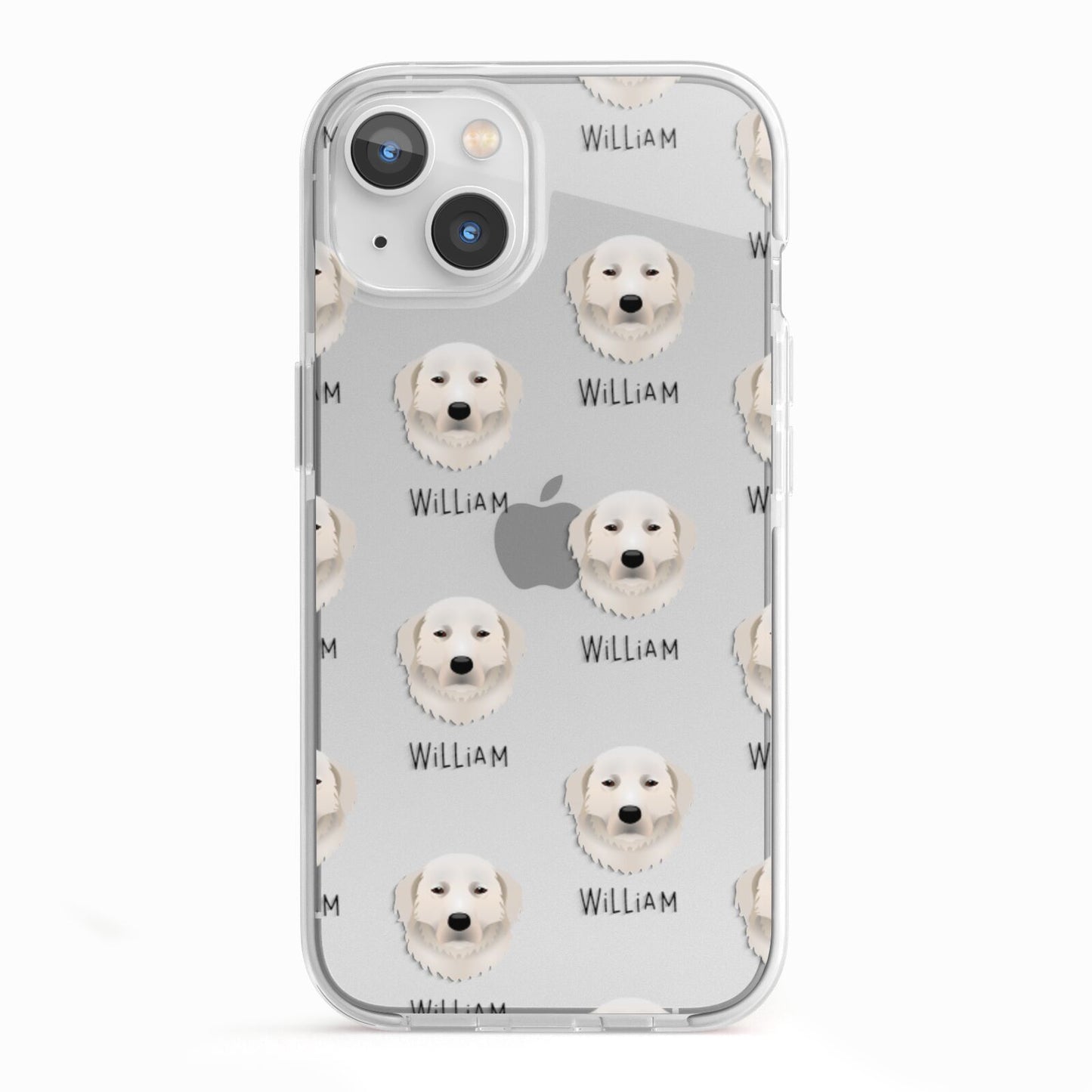 Maremma Sheepdog Icon with Name iPhone 13 TPU Impact Case with White Edges