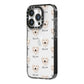 Maremma Sheepdog Icon with Name iPhone 14 Pro Black Impact Case Side Angle on Silver phone