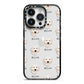 Maremma Sheepdog Icon with Name iPhone 14 Pro Black Impact Case on Silver phone